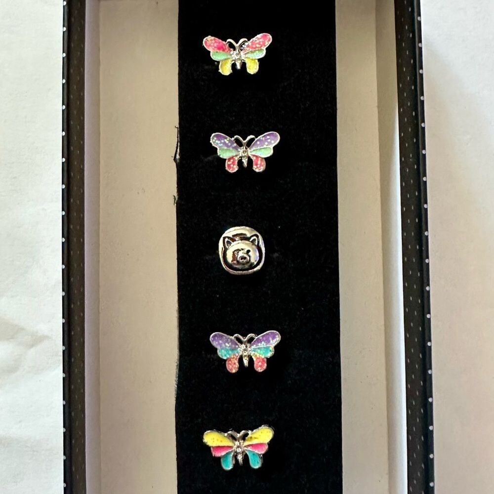 Colorful Butterfly and Pig Rings